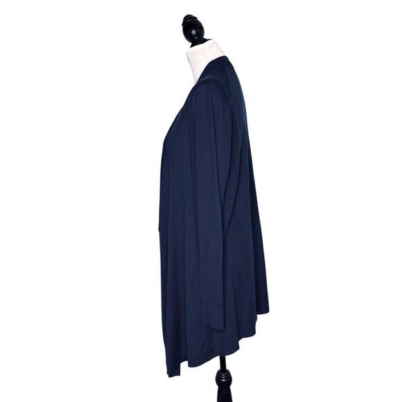 Vince Drape Merino Wool Open Cardigan Navy Blue Size Large - Picture 4 of 8